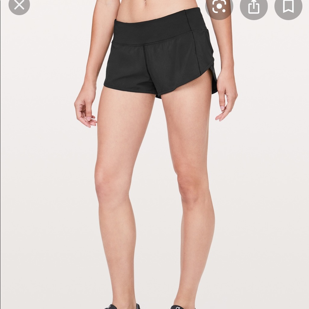 Lululemon Black Speed Up Shorts
